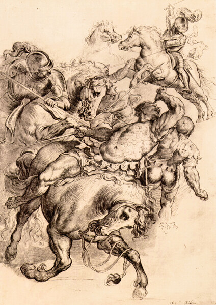 Reiter battle by Rubens